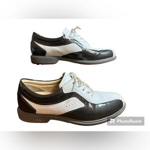Ecco Hydromax Womens Brown White Leather Golf Shoes Size‎ 36